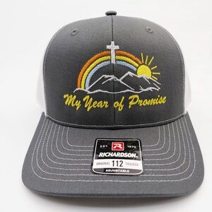 My Year of Promise Gray and White Richardson Unisex Trucker Hat